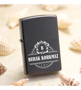 Orijinal Tasarım İsimli Metal Siyah Çakmak