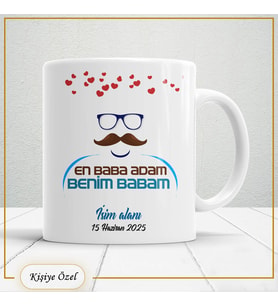 Babalar Günü Hediyesi – Kişiye Özel Kupa Bardak-baba57