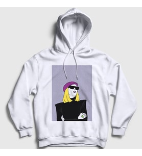 Presmono Unisex Beyaz Cool Roisin Murphy Kapüşonlu Sweatshirt 548221tt