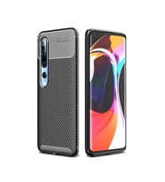 Xiaomi Mi 10 Kılıf Karbon Silikon Case (Siyah)