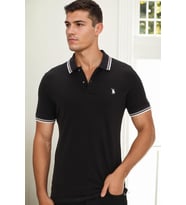 T8594 DEWBERRY ERKEK T-SHIRT-SİYAH-1