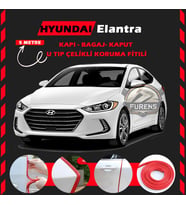 Hyundai Elantra Oto Araç Kapı Koruma Fitili 5metre Parlak Kırmızı Renk