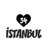 Kalpli 34 İstanbul Araba Sticker siyah 20x15 CM (Siyah)