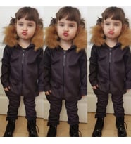MODAVALS İTHAL KÜRKLÜ 3 İP ŞARDONLU UNISEX BEBEK VE ÇOCUK TULUM - KAHVE