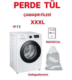 5XL Çamaşır Perde Tül Gelinlik Güneşlik Yıkama Filesi 100x120