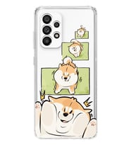 Samsung Galaxy A53 Uyumlu Sevimli Köpek Tasarımlı Şeffaf Telefon Kılıfı