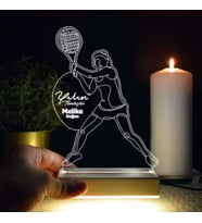 Yılın Tenisçisi Tasarımlı 3d Led Lamba