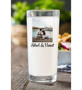 Resimli Kişiye Özel Rakı Bardağı  Makinede Yıkanabilir Baskı