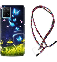Vivo Y11S Y21S Y20 Y20S Y70 Kılıf Boyun Asklı Rasta Silikon Neon Butterflys 1309