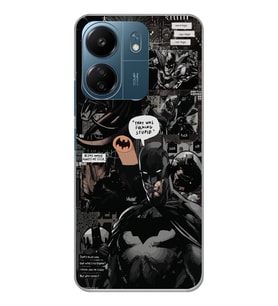 Xiaomi Redmi 13C Uyumlu Batman Aesthetic Tasarımlı Şeffaf Telefon Kılıfı