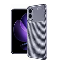 Coverzone Samsung Galaxy S25 Edge ?le Uyumlu K?l?f Karbon Del�x Tpu Silikon (Lacivert)