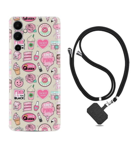 Tecno Pova Neo 2 Kılıf Resimli Boyun Askılı İpli Desenli Silikon Donut Flamingo 1415