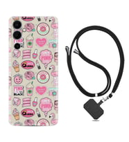 Tecno Pova Neo 2 Kılıf Resimli Boyun Askılı İpli Desenli Silikon Donut Flamingo 1415