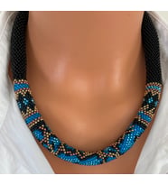 Chichibeads Mavinin Büyüsü Kadın Kolye