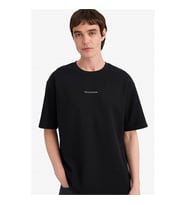 Defacto Baskılı Siyah Erkek T-Shirt D5871AX/BK81