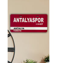 Antalyaspor Duvar Tabelası 07 , MDF Dekoratif Taraftar Ürünü , Antalya Türkiye , 11x24 cm