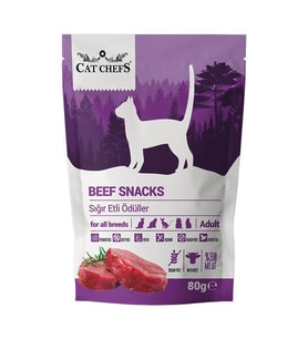 Cat Chefs Beef Snacks 80 gr (Sığır Etli Kedi Ödülü)