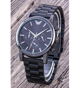 Siyah Kordon Siyah Kadran Analog Erkek Kol Saati ST-304301
