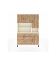 Arges Gardrop 9 Raflı 4 Çekmeceli 4 Kapaklı 132x30x195 Aytaşı-Çam