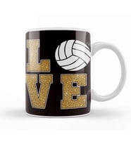 Love Volleyball Ball Sports Game Team Coach Training Athlete Kupa Bardak Porselen