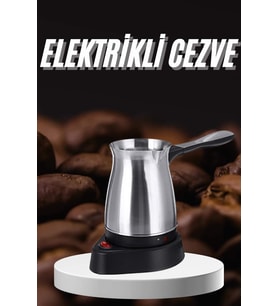Paslanmaz Çelik Türk Kahvesi Makinesi 6 Fincan Kpasiteli Elektrikli Cezve