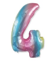 Benim Marifetlerim 4 Rakamı Rengarenk Folyo Balon 40 inch 90 cm