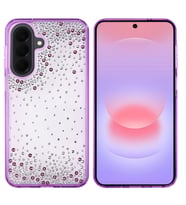 Galaxy A57 Kılıf Airbag Tasarımlı Damla Taşlı Şeffaf Pera Silikon Kılıf