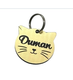 Kedi Künyesi, Kedi Isimlik, Tasmaya Takılan Isimlik, Pet Tag Yeni Isimlikler (Sarı)