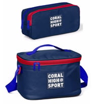 Coral High Sport Lacivert Kırmızı Beslenme ve Kalem Çantası Okul Seti