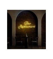Bar Restaurant Yazılı Neon Tabela