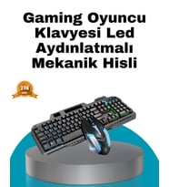 Northcity Mekanik Oyuncu Klavye ve Mouse Seti – LED Işıklandırmalı ve Ergonomik, 19 Tuş Çatışmasız Kullanım
