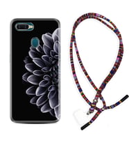 Oppo A5S A15 A16 A54 A55 A73 A74 Kılıf Boyun Asklı Rasta Silikon Çiçekler 1639