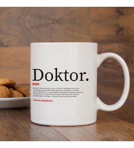 Kişiye Özel Kupa Bardak, Söz Yazılı Kupa Bardak, Doktor Bardağı, Doktor Yazılı Bardak