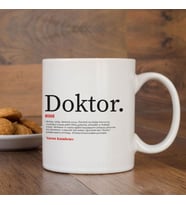 Kişiye Özel Kupa Bardak, Söz Yazılı Kupa Bardak, Doktor Bardağı, Doktor Yazılı Bardak
