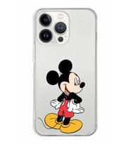 Apple iPhone 13 ProMax Uyumlu Köşe Korumalı Antişok  Kapak Mickey Mouse Tasarımlı Şeffaf  Kılıf