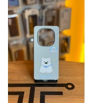 Redmi Note 14 Pro Uyumlu Özel Tasarım Sevimli Figürlü Deri Dokulu Telefon Kılıfı (Bebek Mavisi)