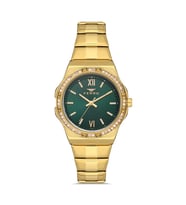Ferro FL21358A-B6 Quartz Çelik Gold Yeşil Kadran 34 mm Kadın Kol Saati