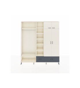 Arges Dolap 12 Raflı 2 Çekmeceli 2 Askılı 220x30x243 Aytaşı-Aytaşı/Antrasit
