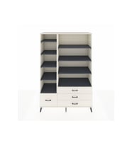 Hyperion Dolap 9 Raflı 4 Çekmeceli  132x44x195 Aytaşı-Antrasit/Aytaşı