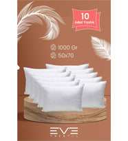 10 Adet Rollpack Yastık Mikrosilikon 1000 Gr (Beyaz)