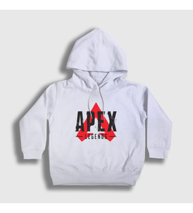 Presmono Unisex Çocuk Beyaz Logo Apex Legends Kapüşonlu Sweatshirt 231942tt (Beyaz)