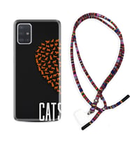 Samsung a71 A72 A73 A7 A9 2018 C7 C9 Kılıf Boyun Asklı Rasta Silikon Cats 1792