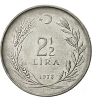 Madeni 2.5 Lira 1978 yılı Koleksiyon para