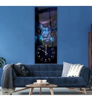 Saatli Neon Taşlar Cam Tablo