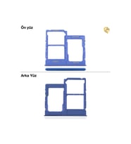 Samsung Galaxy A31 Sim İç Yuvası Çiftli ile Uyumlu Mavi Çiftli sim yuvası ikili sim tepsisi çiftli sim aparatı dual sim çekmecesi