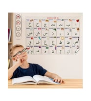 70x100 cm Statik Kağıt Elif-Ba Öğrenme Tahtası (5343)