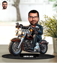 BK Gift Kişiye Özel Chopper Motorcu Erkek Karikatür Biblo-2, Arkadaşa Hediye, Sevgiliye Hediye, Doğum Günü Hediyesi