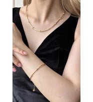 Zümrüt Sarraf 14 Ayar Altın Dorikalı Halat Kolye Bileklik İkili Set