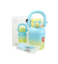 Shotay ST-8931 680ml Pipetli Mavi-Sarı Çelik Matara