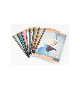 Gıpta Orange Book Spiralli Offset Plastik Defter A4 120 YP Çizgili 4954 (Karışık)